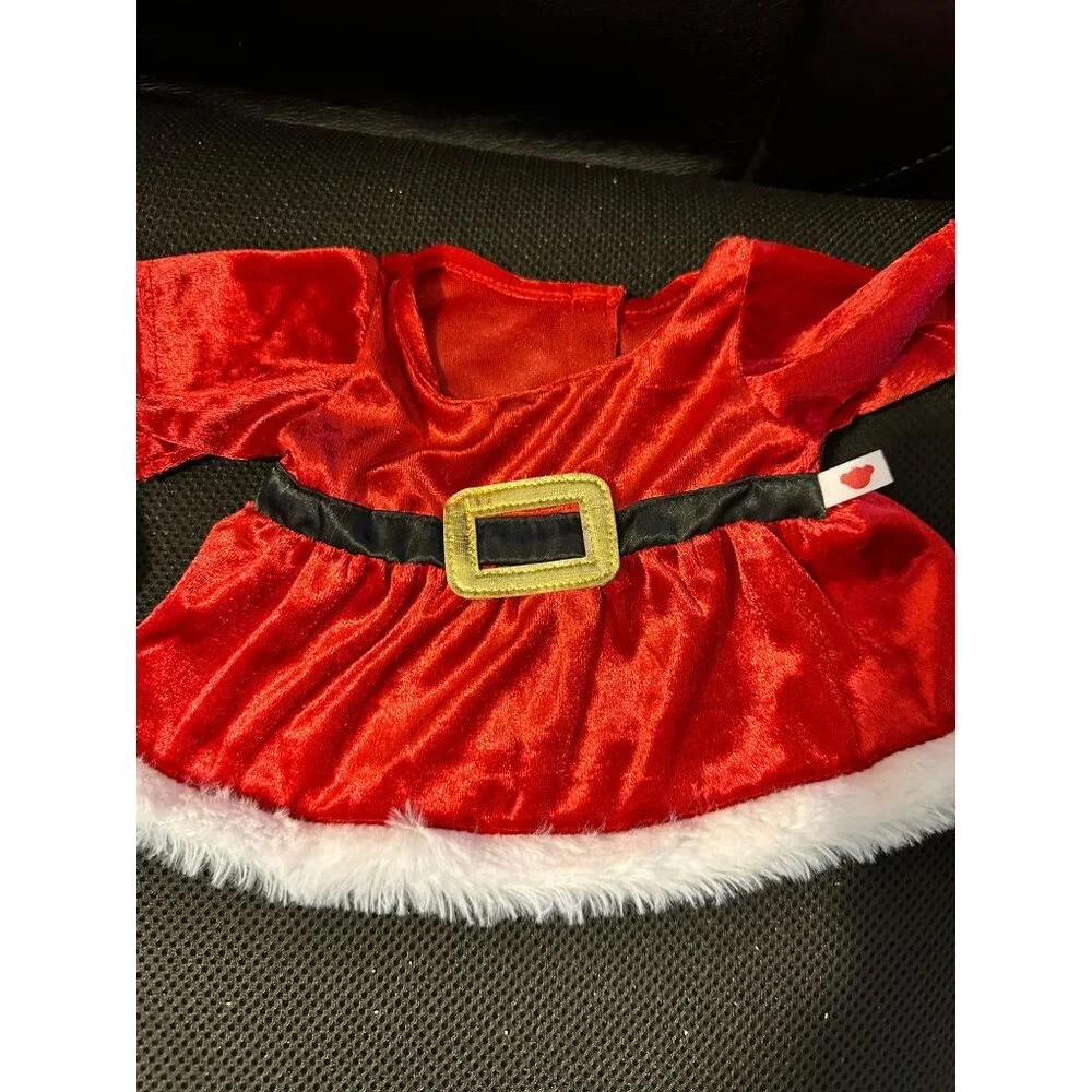 Build A Bear Workshop Santa-Inspired Red‎ Velvet Christmas Santa & Sequin Shoes